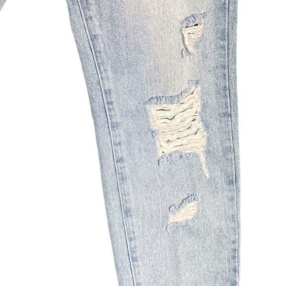 Vervet Mom Jeans Acid Wash Tie-Waist Paper Bag Distressed Denim Women’s Size 26 - Picture 5 of 9